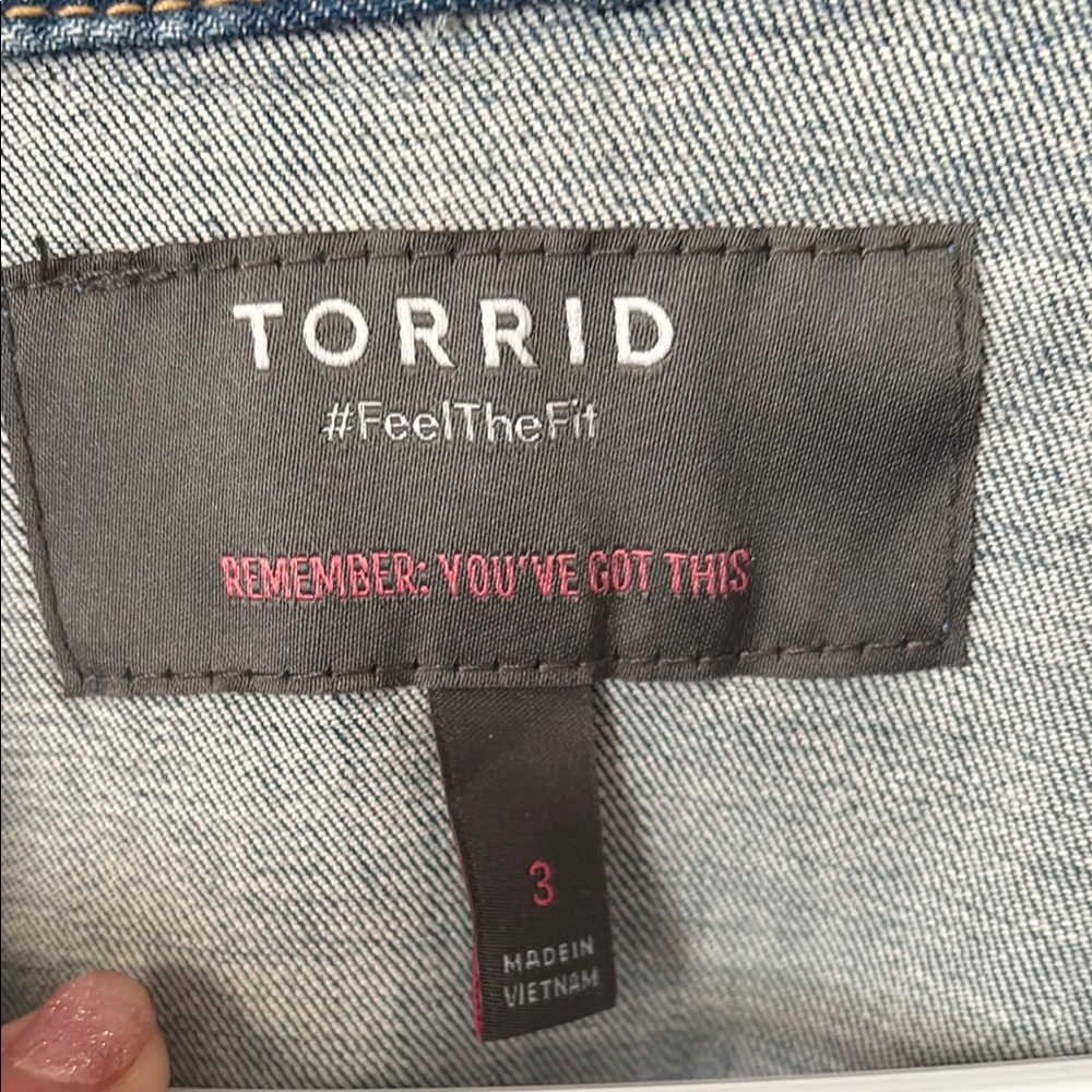 Torrid Light Blue Denim Vest size 3- worn only to try on once. Plus Size - Picture 2 of 5